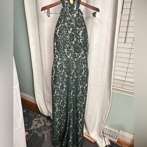 Lotus Threads New York jumpsuit green lace sz4